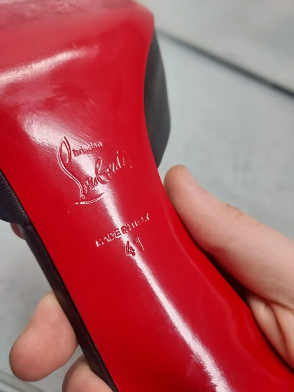 CHRISTIAN LOUBOUTIN Me Dolly Leather Black Mule Sandal